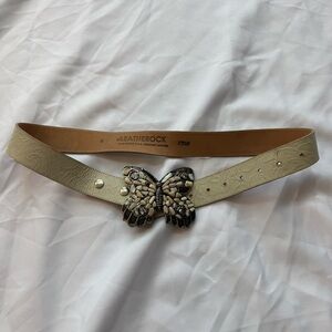 Leatherock Butterfly Buckle Belt - Tan